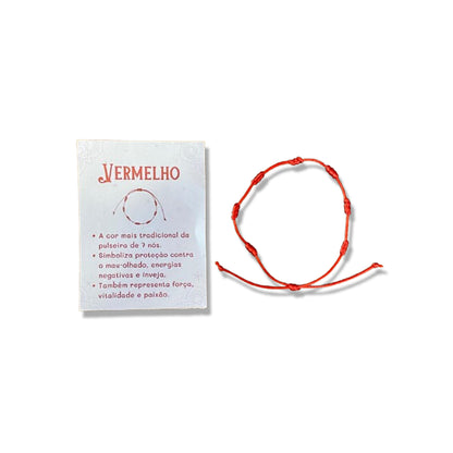 PULSEIRA VERMELHA REGULÁVEL 7 NÓS  (03 UNIDADES)