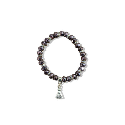 PULSEIRA CRISTAL MARROM NOSSA SENHORA APARECIDA  (06 UNIDADES)