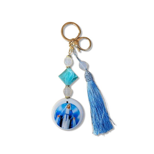 CHAVEIRO DE PEDRARIAS NOSSA SENHORA DAS GRAÇAS RESINADO (1 UNIDADE)