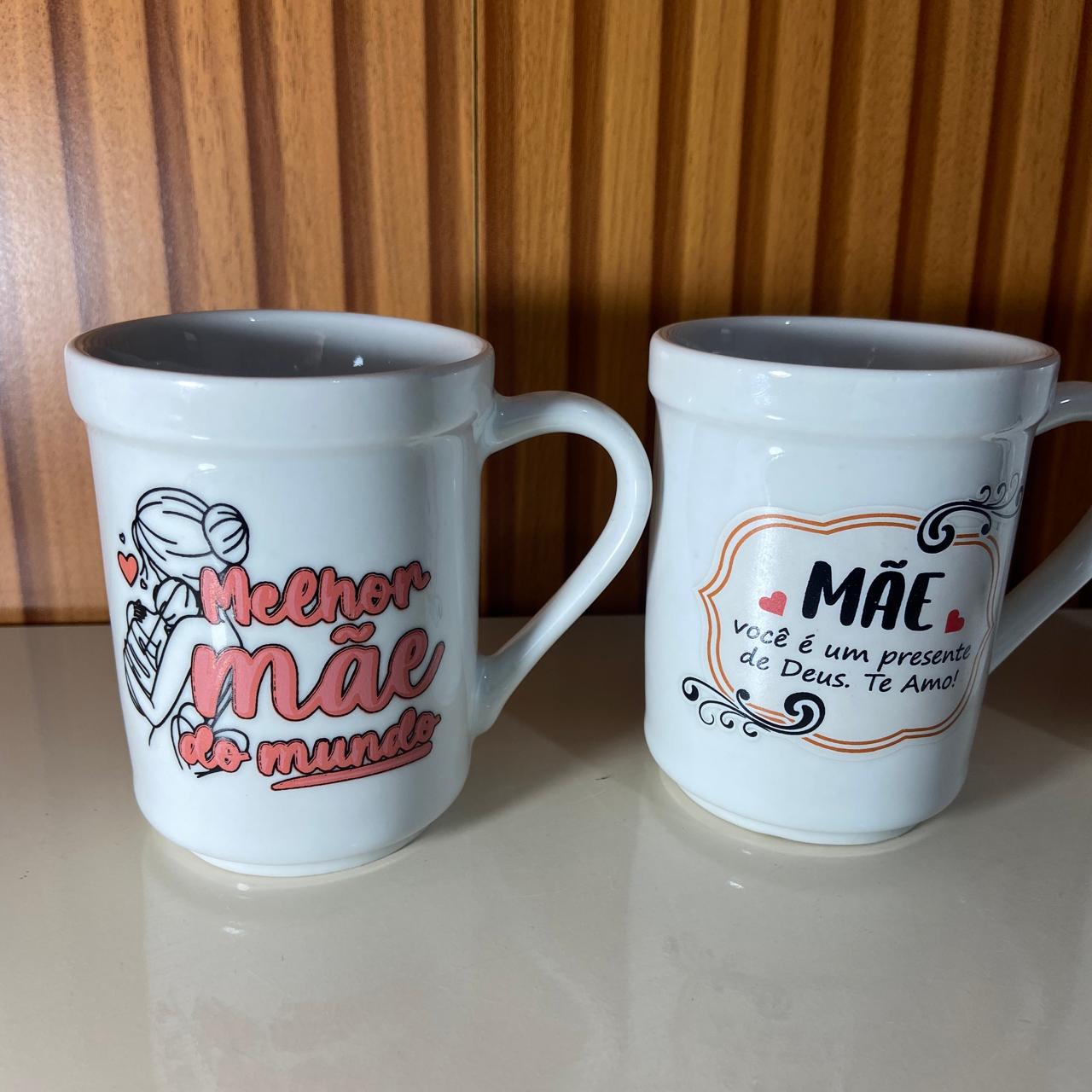 CANECA BRANCA MÃE - FRASES SORTIDAS 220ML (1 UNIDADE)