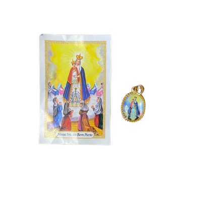 MEDALHA ALUMINIO NOSSA SENHORA DO BOM PARTO (36 UNIDADES)