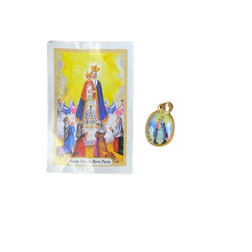 MEDALHA ALUMINIO NOSSA SENHORA DO BOM PARTO (36 UNIDADES)