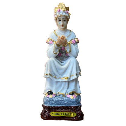 IMAGEM DE RESINA NACIONAL NOSSA SENHORA DE SALETTE CHORANDO 16,5CM (1 UNIDADE)