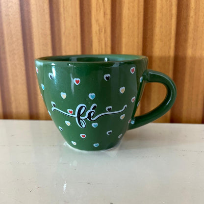 XÍCARA COQUINHO VERDE MOD1 FÉ (1 UNIDADE)