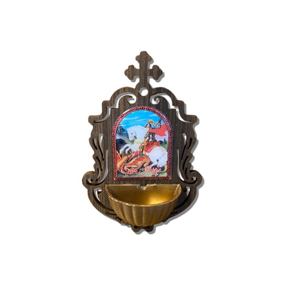 PORTA AGUA BENTA MDF SÃO JORGE 16CM (1 UNIDADE)