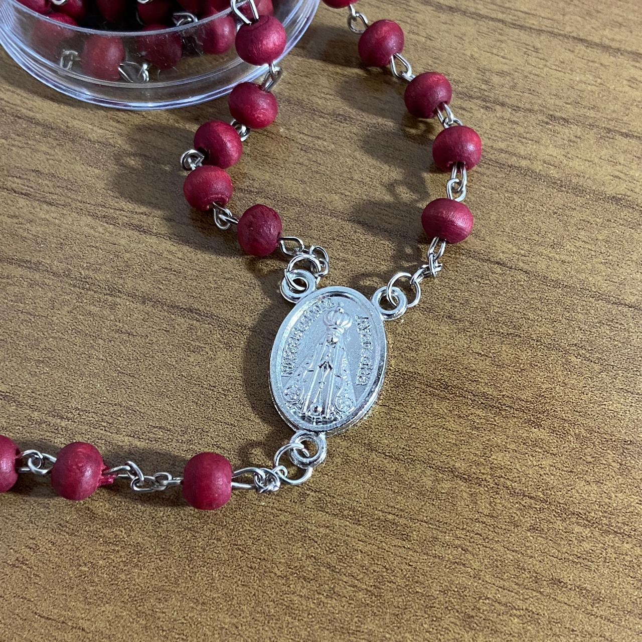 TERÇO PERFUMADO NOSSA SENHORA APARECIDA 6MM MOD2 (12 UNIDADES)