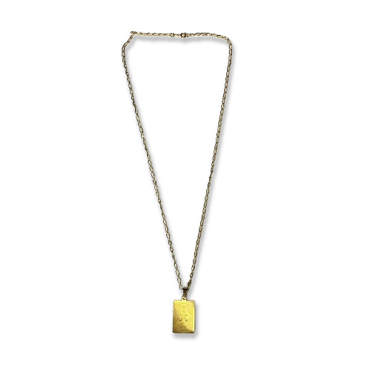 CORRENTE DOURADA QUADRADA NOSSA SENHORA APARECIDA  (1 UNIDADE)