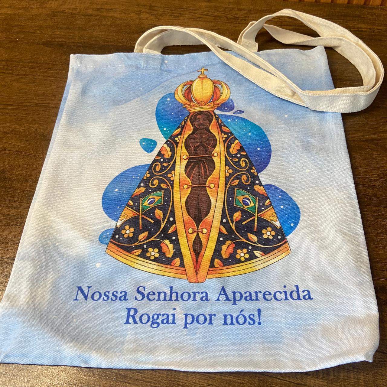 SACOLA DE COMPRAS NOSSA SENHORA APARECIDA 39x34,5CM  - MOD1 (1 UNIDADE)
