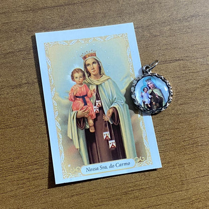 MEDALHA NÍQUEL RESINADA NOSSA SENHORA DO CARMO (6 UNIDADE)