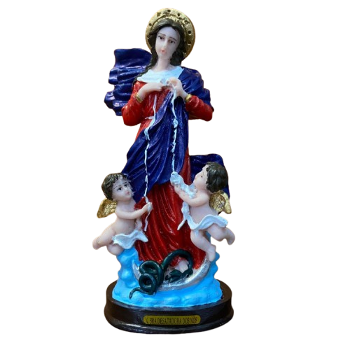 IMAGEM DE RESINA NACIONAL NOSSA SENHORA DESATADORA DOS NÓS 20CM (1 UNIDADE)