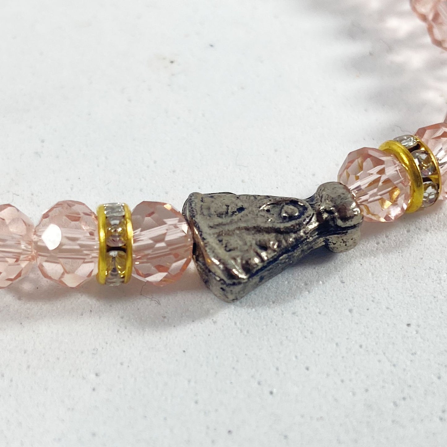 PULSEIRA CRISTAL NOSSA SENHORA APARECIDA ROSA (6 UNIDADES)