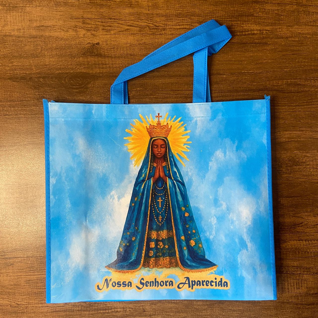 SACOLA DE COMPRAS LAMINADA NOSSA SENHORA APARECIDA 35x40CM   (1 UNIDADE)
