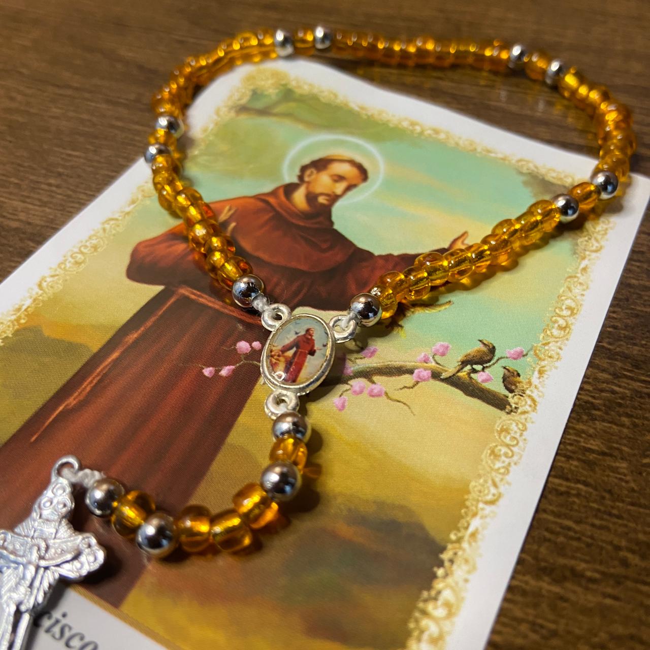 TERÇO MIÇANGA SÃO FRANCISCO DE ASSIS 4MM MOD 2 (1UNIDADE)