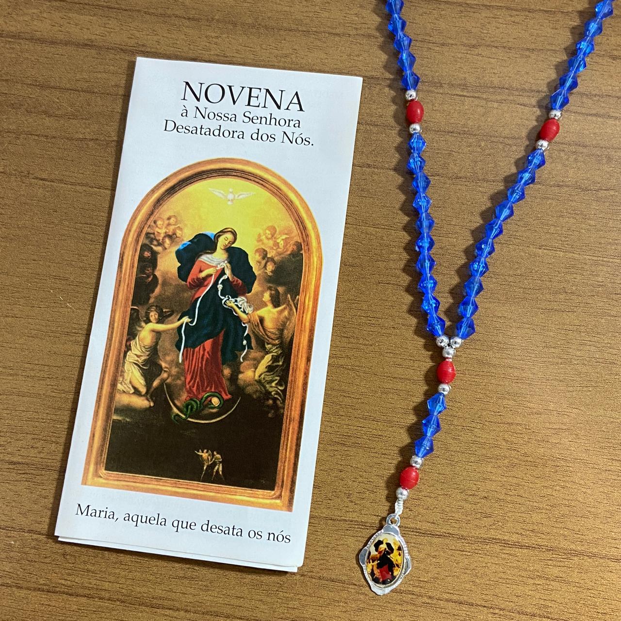 TERÇO ACRÍLICO NOSSA SENHORA DESATADORA DOS NÓS 06MM  (1 UNIDADE)