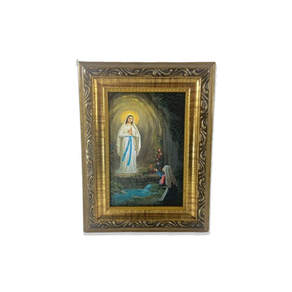 QUADRO COM MOLDURA RESINADO NOSSA SENHORA DE LOURDES  20,5X15,5 (1 UNIDADE)