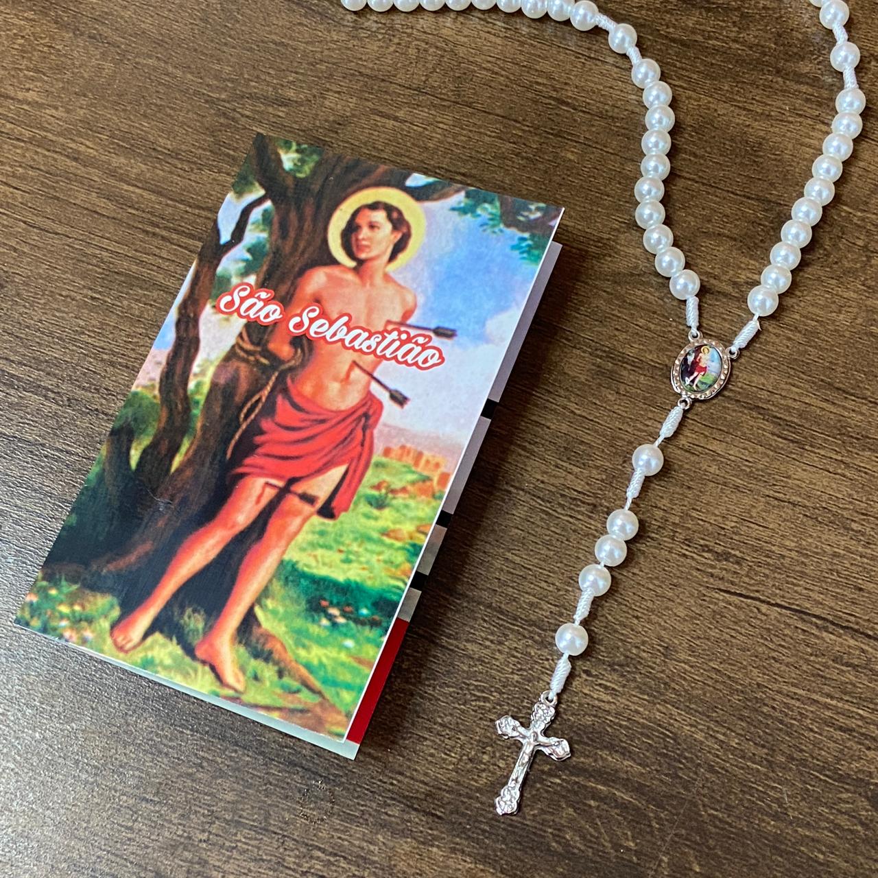 TERÇO PÉROLA SÃO SEBASTIÃO 8MM (1 UNIDADE)