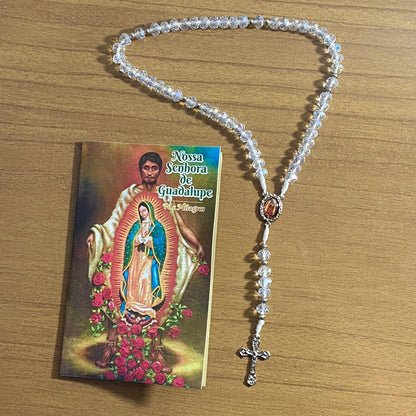 TERÇO CRISTAL NOSSA SENHORA DE GUADALUPE 8MM (1 UNIDADE)