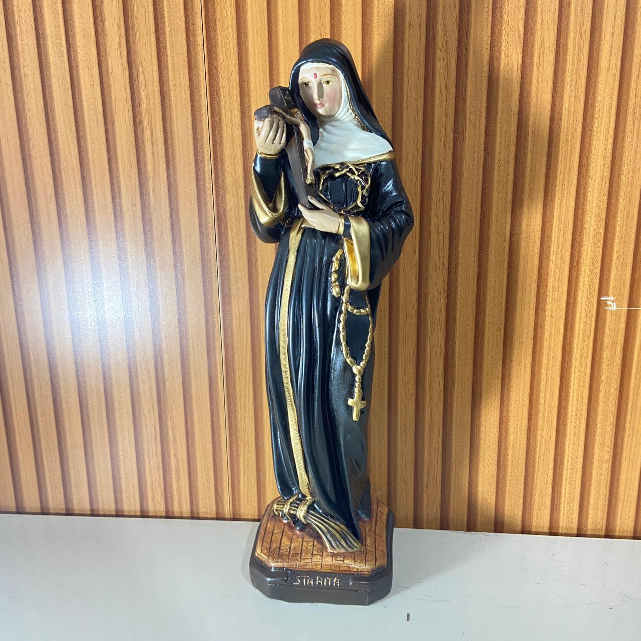IMAGEM DE GESSO SANTA RITA DE CÁSSIA 40CM (1 UNIDADE)
