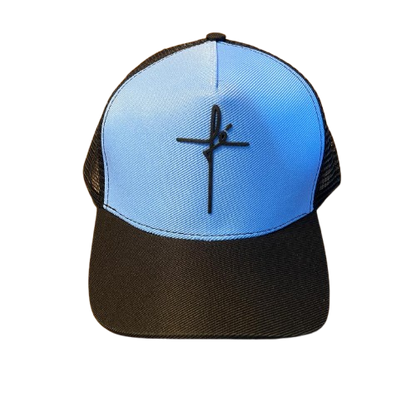 BONÉ FÉ AZUL CLARO E PRETO  (1 UNIDADES)