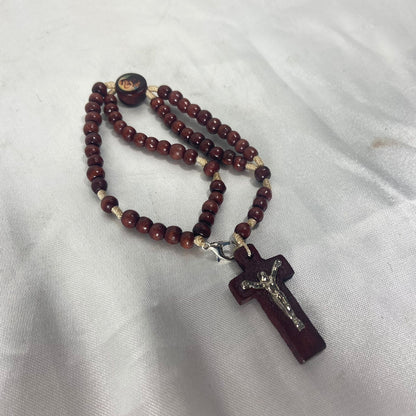 TERÇO PULSEIRA MADEIRA SANTO ANTÔNIO (12 UNIDADES)