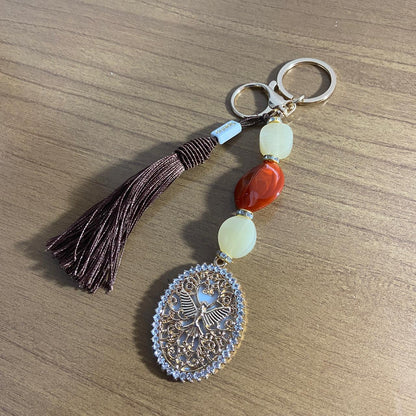 CHAVEIRO DE PEDRARIAS DIVINO ESPÍRITO SANTO COM STRASS (1 UNIDADE)