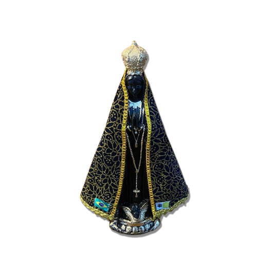 IMAGEM DE GESSO NOSSA SENHORA APARECIDA COM MANTO MOD3 45CM (1 UNIDADE)