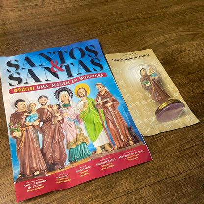 IMAGEM DE RESINA IMPORTADA SANTO ANTÔNIO 11,5CM + REVISTA  (1 UNIDADE)