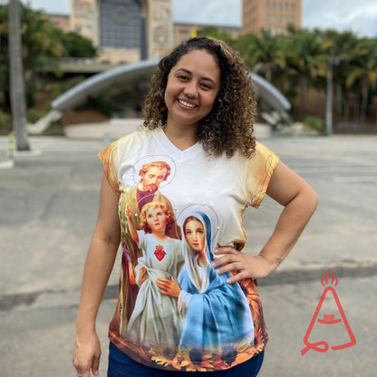 CAMISETA RELIGIOSA SAGRADA FAMÍLIA TAMANHO:G (1 UNIDADE)