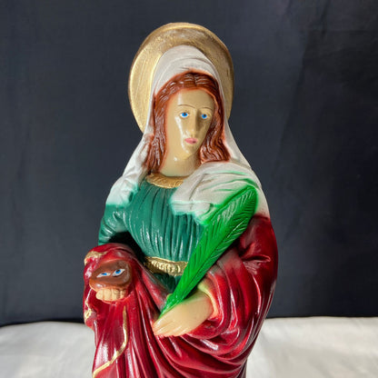 IMAGEM DE GESSO SANTA LUZIA 32CM (1 UNIDADE)