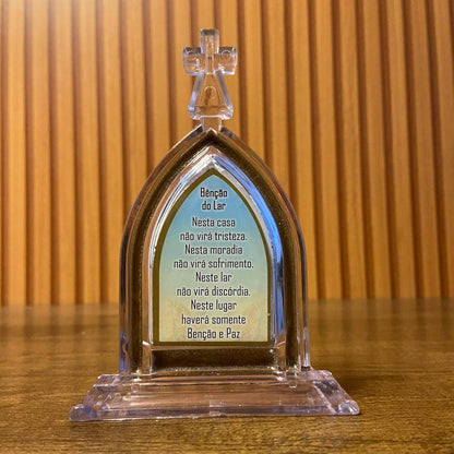 CAPELA ACRÍLICA P MÃE RAINHA  12X8,5CM TRANSPARENTE (1 UNIDADE)