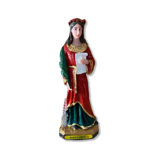 IMAGEM DE RESINA NACIONAL SANTA CECÍLIA 14CM (1 UNIDADE)