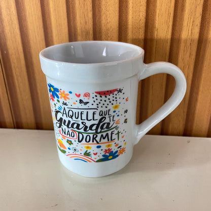 CANECA BRANCA AQUELE QUE TE GUARDA... 220ML (1 UNIDADE)
