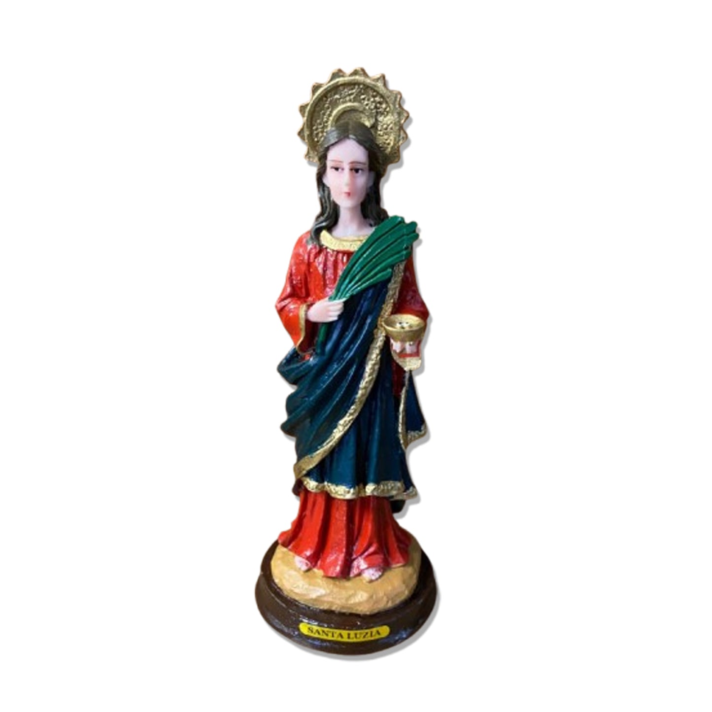 IMAGEM DE RESINA NACIONAL SANTA LUZIA 20CM (1 UNIDADE)