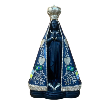 IMAGEM DE GESSO NOSSA SENHORA APARECIDA PINTADA 37CM  (1 UNIDADE)