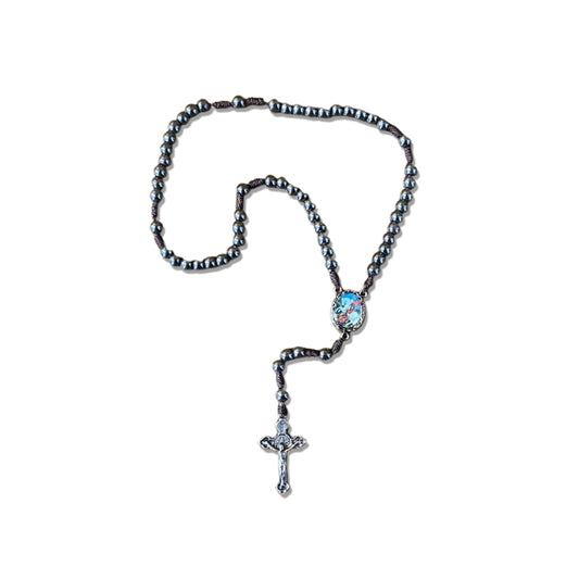 TERÇO DE HEMATITA SÃO JORGE 6MM (3 UNIDADES)