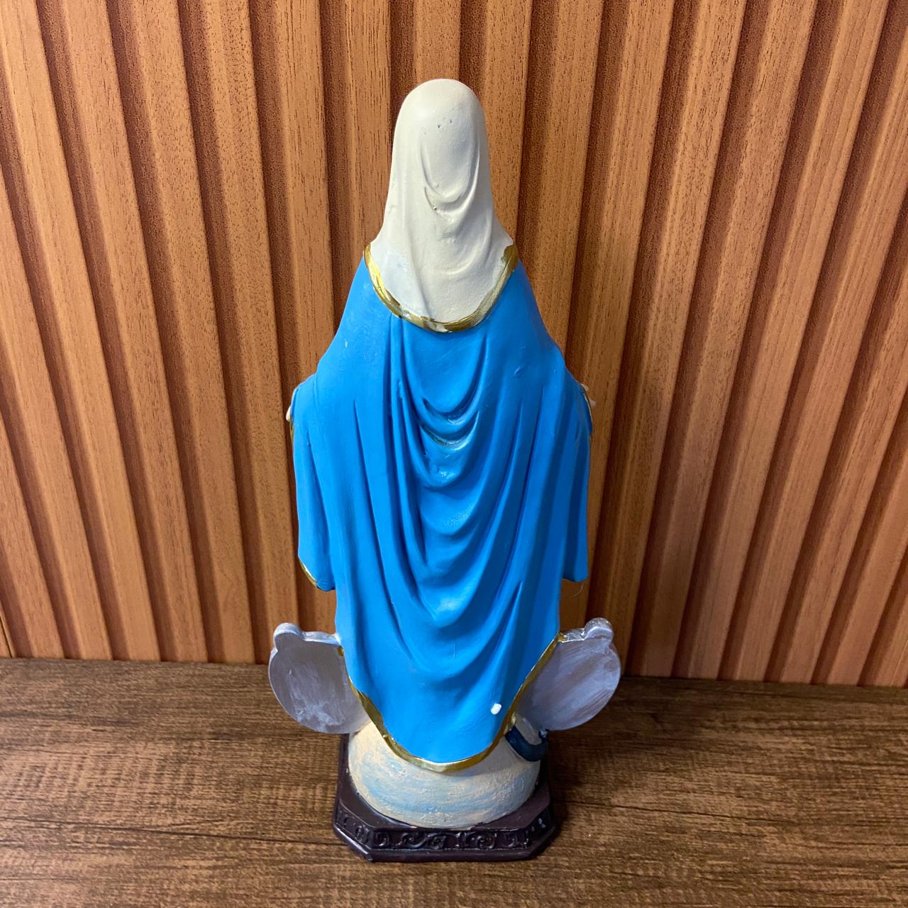 IMAGEM DE RESINA IMPORTADA NOSSA SENHORA DAS GRAÇAS MEDALHA MILAGROSA 29CM (1 UNIDADE)