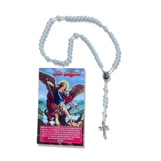 TERÇO PÉROLA SÃO MIGUEL ARCANJO 8MM (1 UNIDADE)