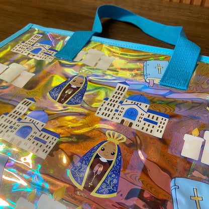 BOLSA DE PLÁSTICO FURTA-COR  NOSSA SENHORA APARECIDA COM ZIPPER 30X40CM  (1 UNIDADE)