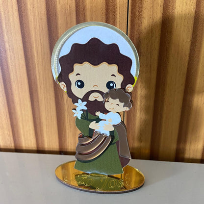 IMAGEM MDF INFANTIL SÃO JOSÉ COM ACRÍLICO 12CM (1 UNIDADE)