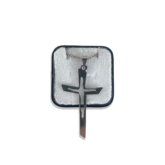 CORRENTE AÇO INOX NA CAIXINHA CRUCIFIXO MOD10 (6 UNIDADES)