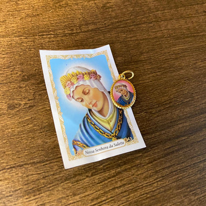 MEDALHA ALUMINIO NOSSA SENHORA DE SALETTE (36 UNIDADES)