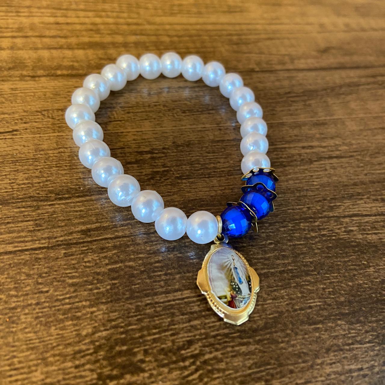 PULSEIRA PÉROLA NOSSA SENHORA DE LOURDES  (01 UNIDADE)