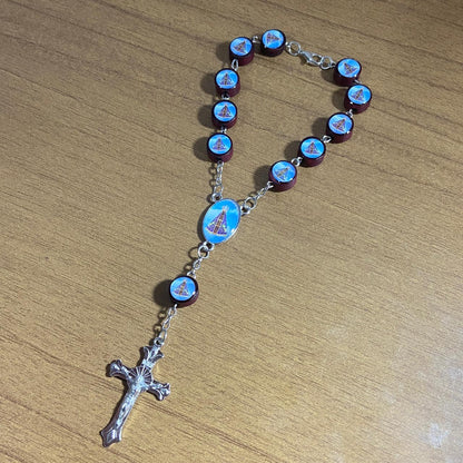 DEZENA PARA CARRO MADEIRA NOSSA SENHORA APARECIDA  10MM (6 UNIDADES)
