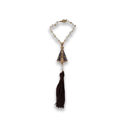 DEZENA PARA CARRO NOSSA SENHORA APARECIDA PEROLA 08MM (6 UNIDADES)