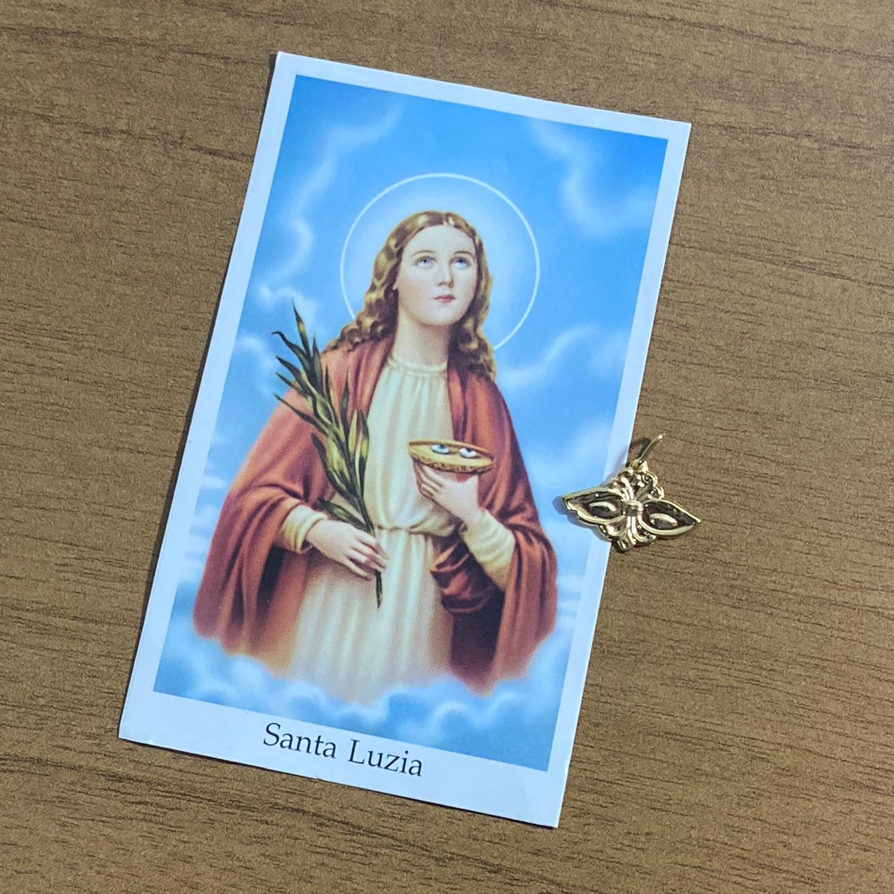 PINGENTE DOURADO OLHOS DE SANTA LUZIA  (1 UNIDADE)