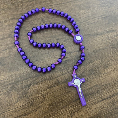 TERÇO NOSSA SENHORA APARECIDA  ROXO 10MM (6 UNIDADES)