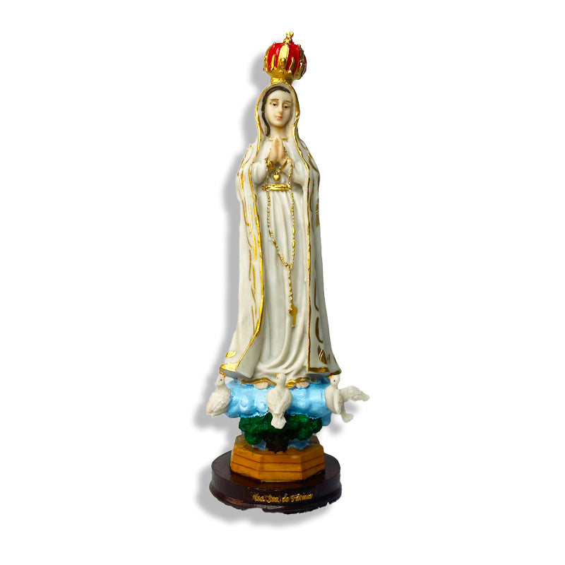IMAGEM DE RESINA NACIONAL NOSSA SENHORA DE FÁTIMA 31CM (1 UNIDADE)