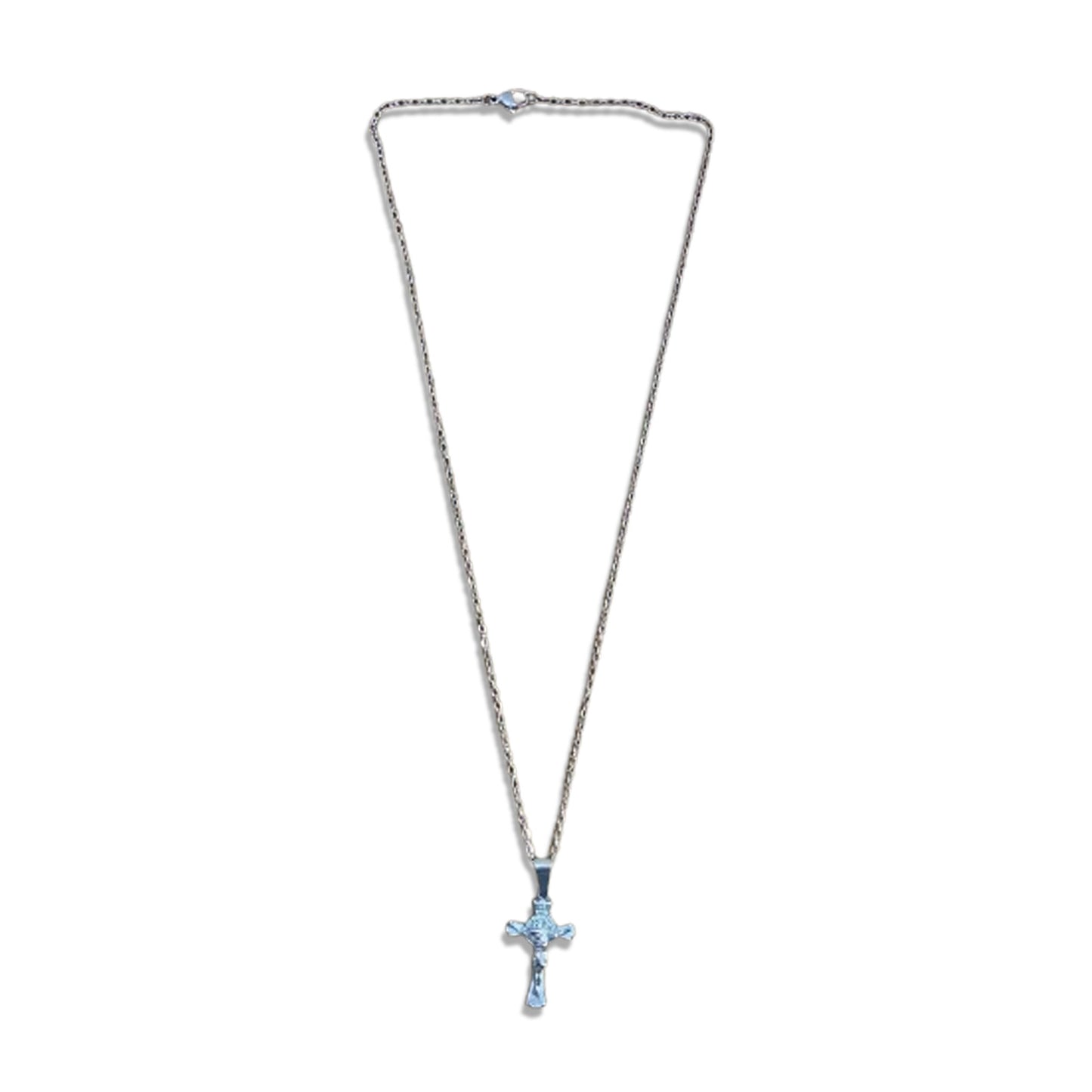CORRENTE AÇO INOX  CRUCIFIXO MEDALHA SÃO BENTO MOD2  (1 UNIDADES)