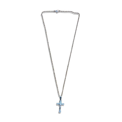 CORRENTE AÇO INOX  CRUCIFIXO MEDALHA SÃO BENTO MOD2  (1 UNIDADES)