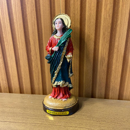 IMAGEM DE RESINA NACIONAL SANTA LUZIA 15CM (1 UNIDADE)